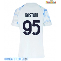 Camisa de time de futebol Inter Milan Alessandro Bastoni #95 Replicas 2º Equipamento Feminina 2025-26 Manga Curta